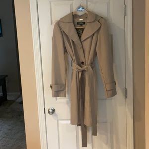 Ellen Tracy belted trench coat.